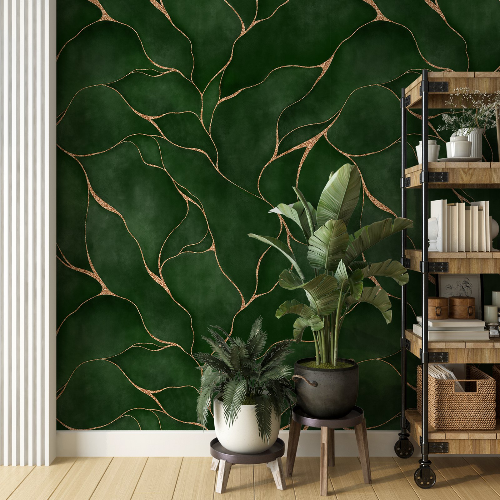 Zielone akwarelowe liście tape – Herbal Wallpaper recenzja i cena